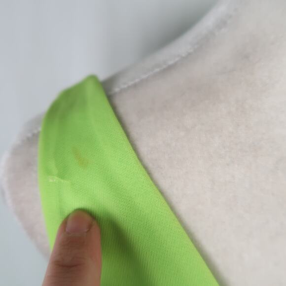 Vintage 90s Zum Zum Lime Green Draped Long Maxi Prom Dress 4 - Picture 8 of 8